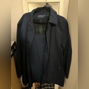 Polo RALPH LAUREN Commuter Lightweight Trench-Coat Jacket Navy sz m